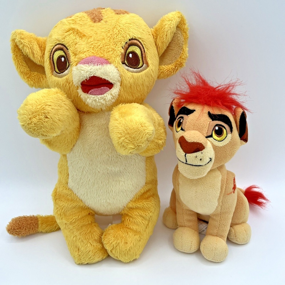Disney Babies The Lion King Simba Kion lot of 2‎ Plush Exclusive No Blanket